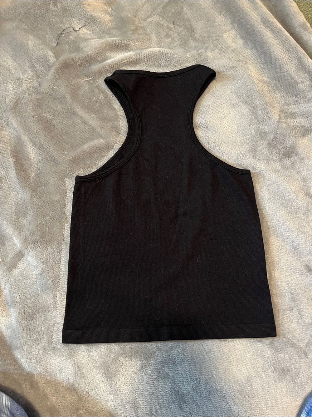 PacSun Black Ribbed Racerback Tank Top - Picture 3 of 3
